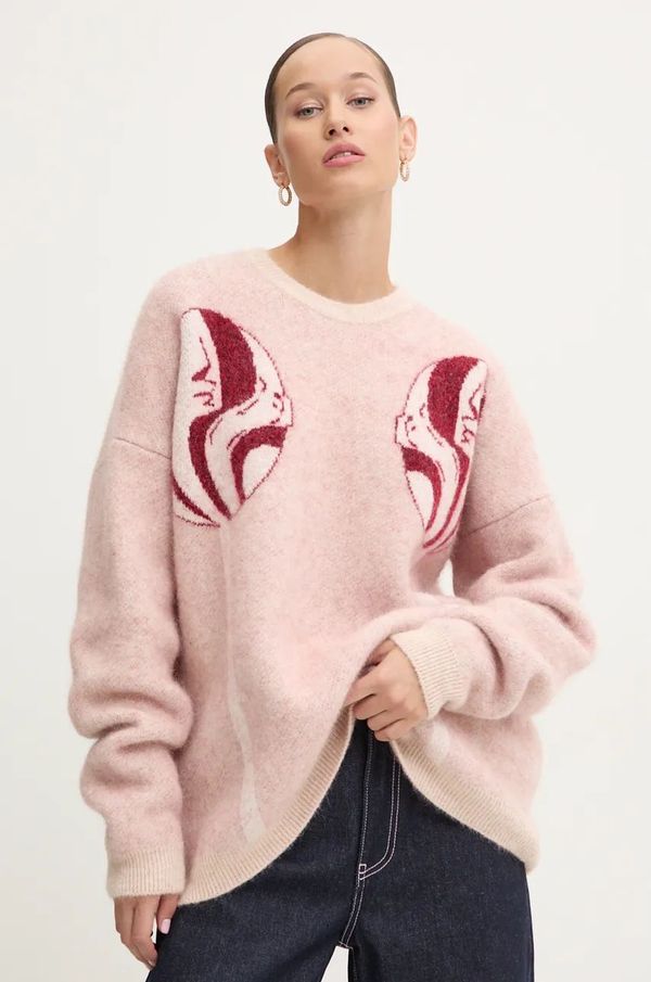 Fiorucci Vuneni pulover Fiorucci za žene, boja: ružičasta, topli, U01FMKSW255KN11MU01