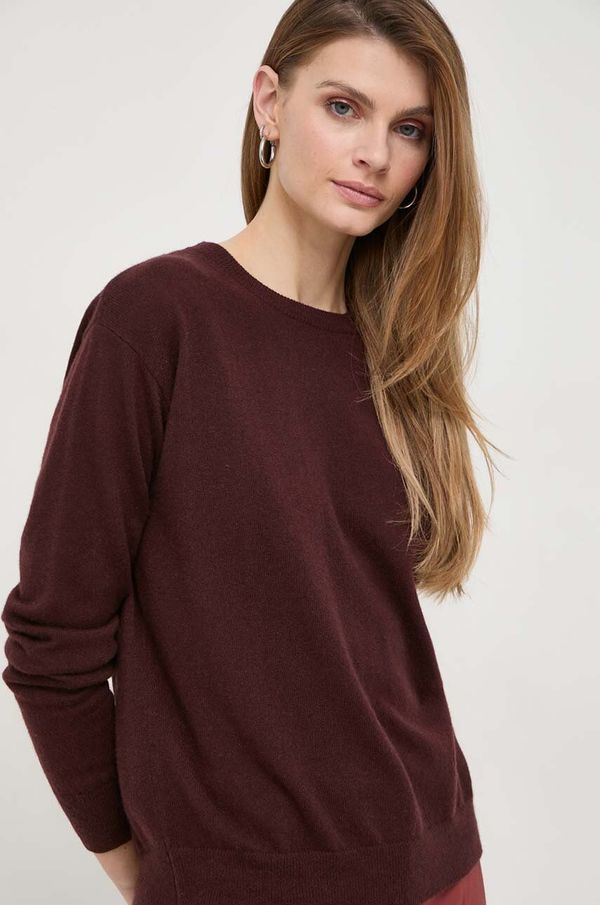 Max Mara Leisure Vuneni pulover Max Mara Leisure za žene, boja: smeđa, lagani