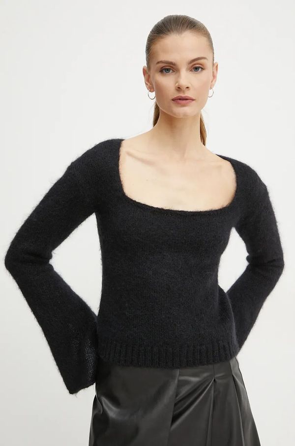 Pinko Vuneni pulover Pinko za žene, boja: crna, 104472 A28L