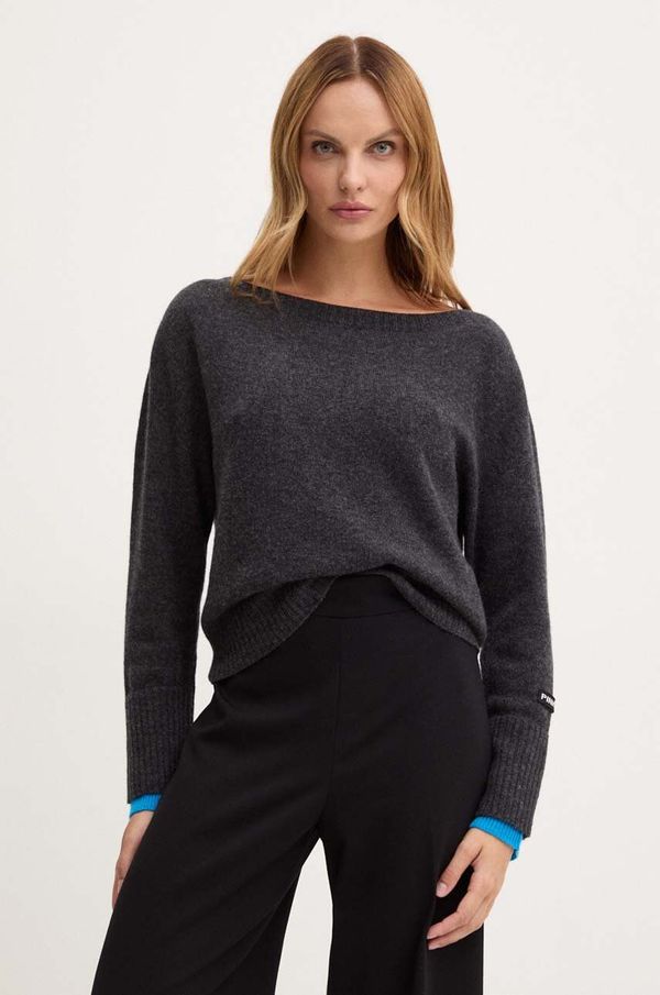 Pinko Vuneni pulover Pinko za žene, boja: siva, 104467 A277