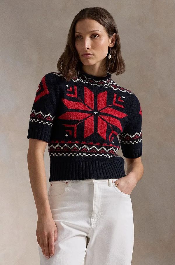 Polo Ralph Lauren Vuneni pulover Polo Ralph Lauren za žene, boja: tamno plava, s poludolčevitom, 211947919