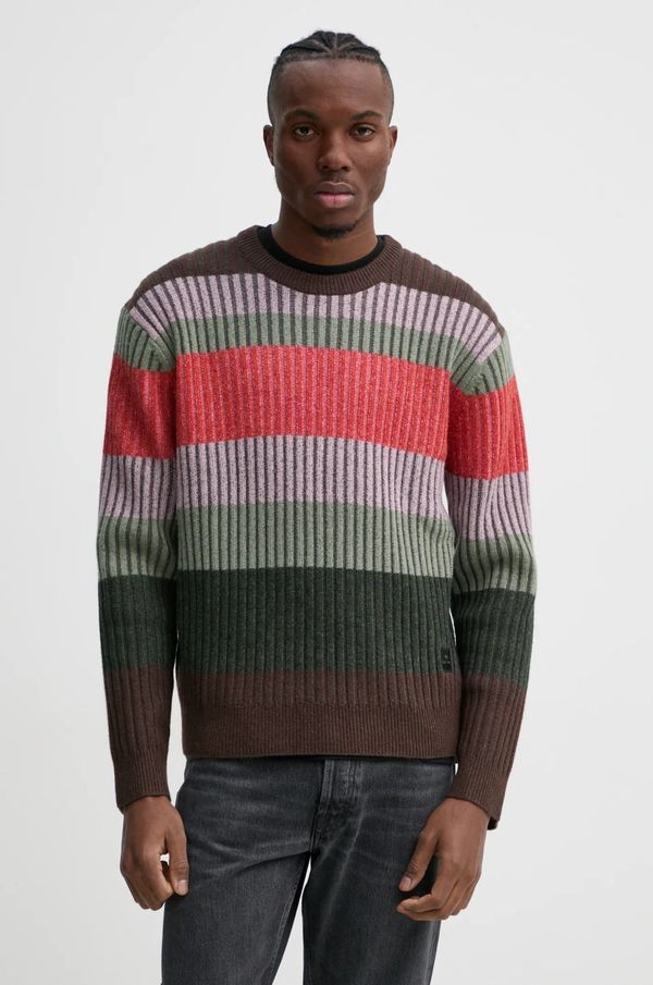 PS Paul Smith Vuneni pulover PS Paul Smith za muškarce, boja: smeđa, M2R.314Z.P22301