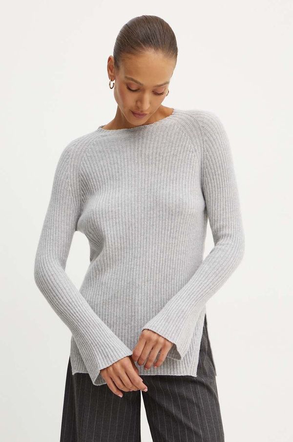 Twinset Vuneni pulover Twinset za žene, boja: siva, lagani, 242TP3715