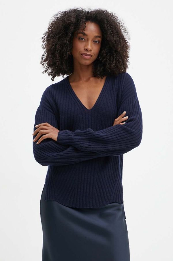 Twinset Vuneni pulover Twinset za žene, boja: tamno plava, lagani, 242TP3716