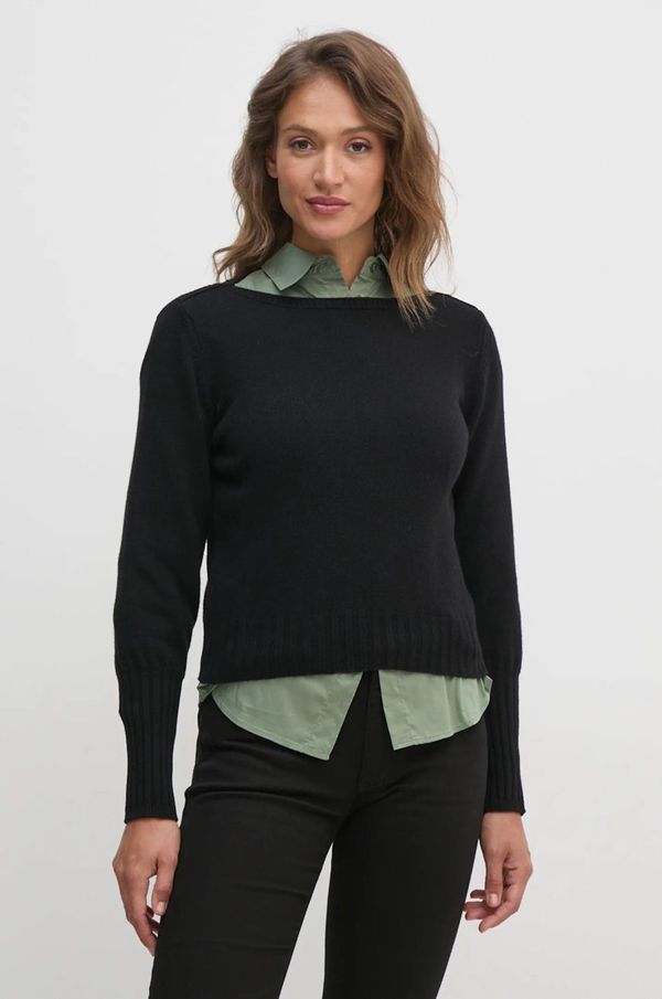 United Colors of Benetton Vuneni pulover United Colors of Benetton za žene, boja: crna, 1244D10C6