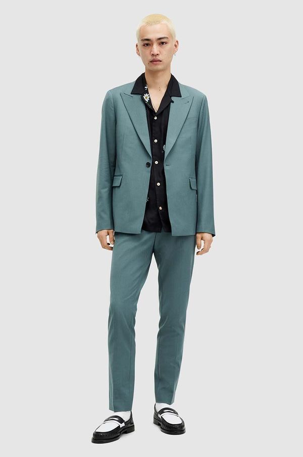 AllSaints Vuneni sako AllSaints MOAD BLAZER boja: tirkizna, MJ553Z