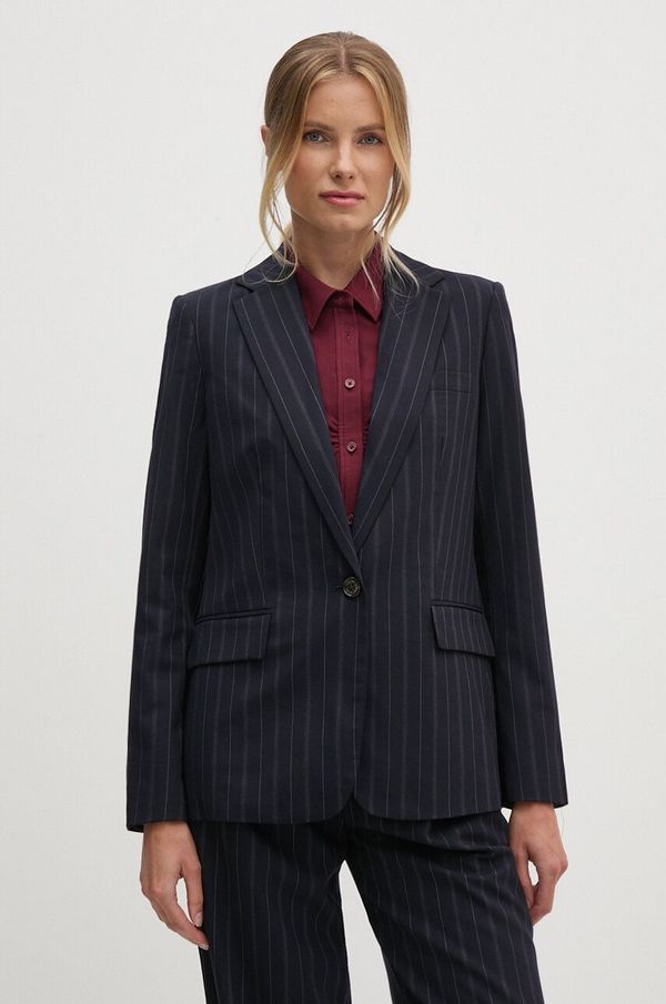 Lauren Ralph Lauren Vuneni sako Lauren Ralph Lauren boja: tamno plava, jednoredno zakopčavanje, s uzorkom, 200940232