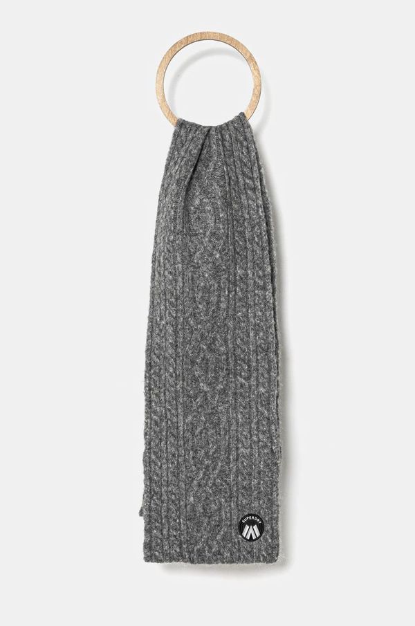 Superdry Vuneni šal Superdry boja: siva, melanž, W9310079A-C2Z