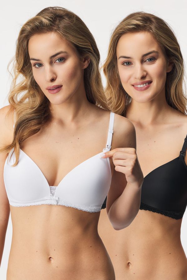 Dorina 2PACK Grudnjak za dojenje May Eco podstavljeni bez žica II