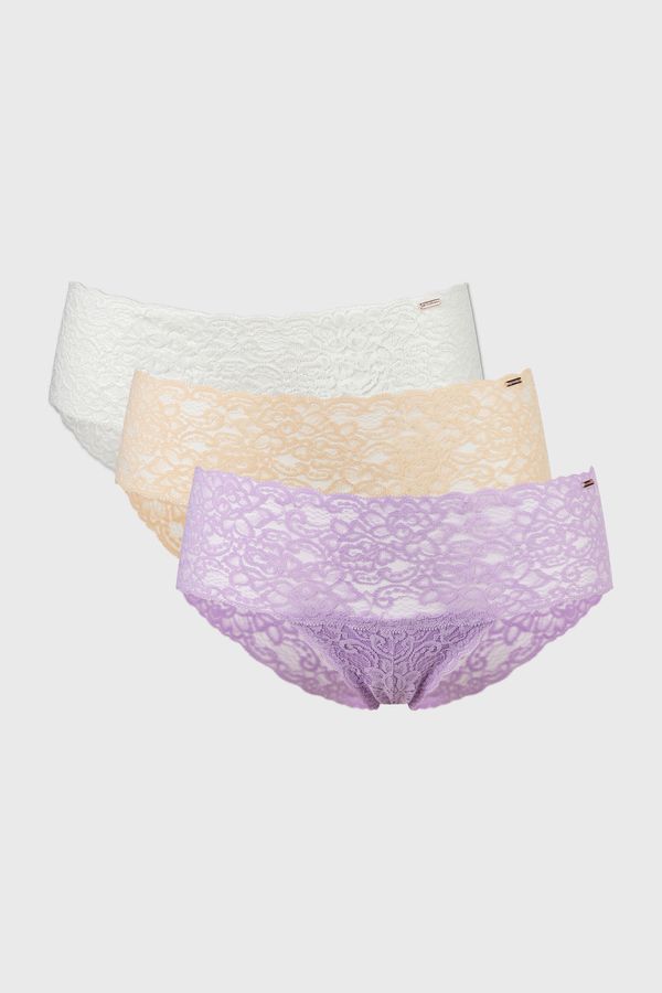 Dorina 3PACK Klasične gaćice Lana Floral čipkaste