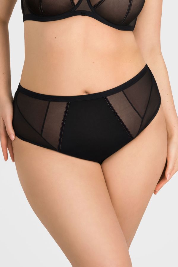 Gorsenia Klasične gaćice Just Black s visokim strukom