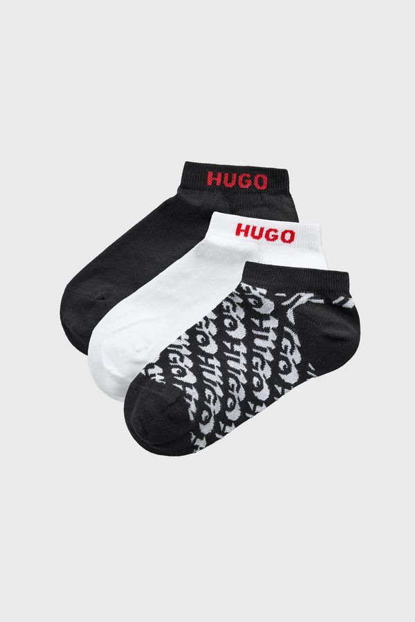 HUGO BOSS 3PACK Čarape HUGO Logo Allover