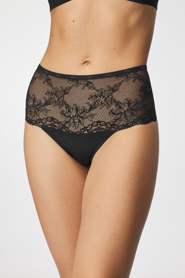 HUGO BOSS Klasične gaćice BOSS HW Lace s visokim strukom