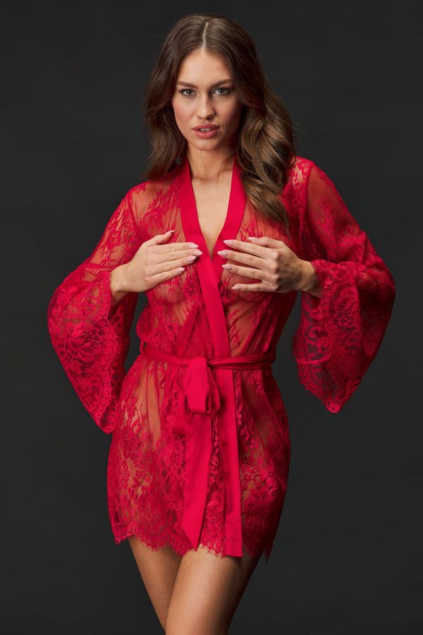 Hunkemöller Erotski ogrtač Private Lace Isabella kratki