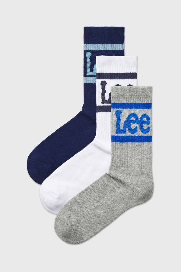 Lee 3PACK Sportske čarape Lee Crane visoke