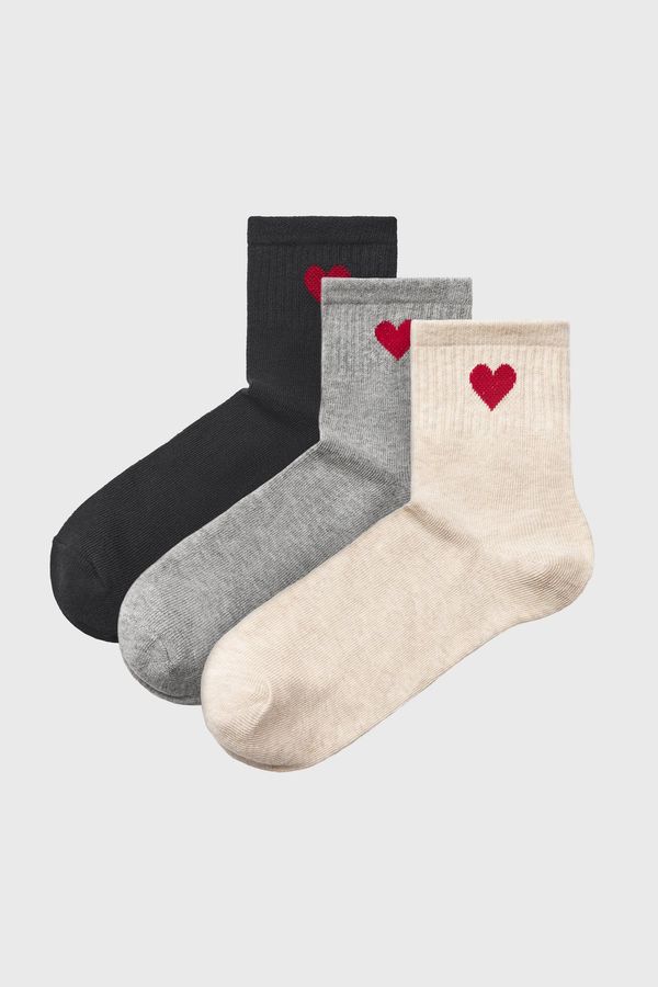 ONLY 3PACK Čarape ONLY Heart