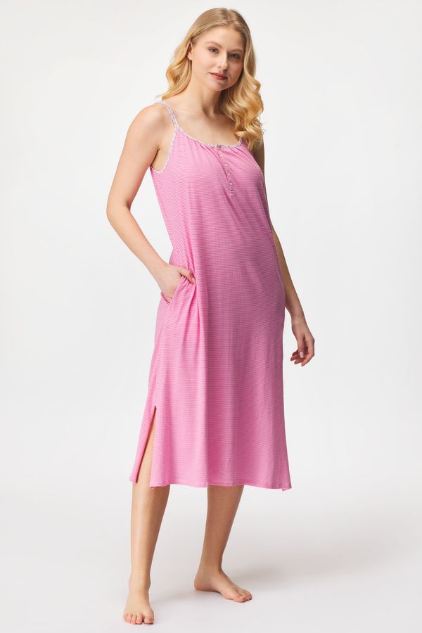 Ralph Lauren Ženska spavaćica Ralph Lauren Pink Stripe