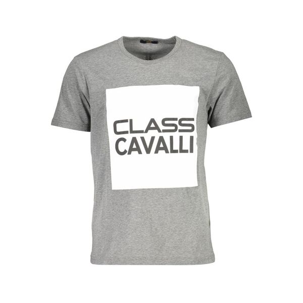 Cavalli Class CAVALLI CLASS MEN'S SHORT SLEEVE T-SHIRT GRAY