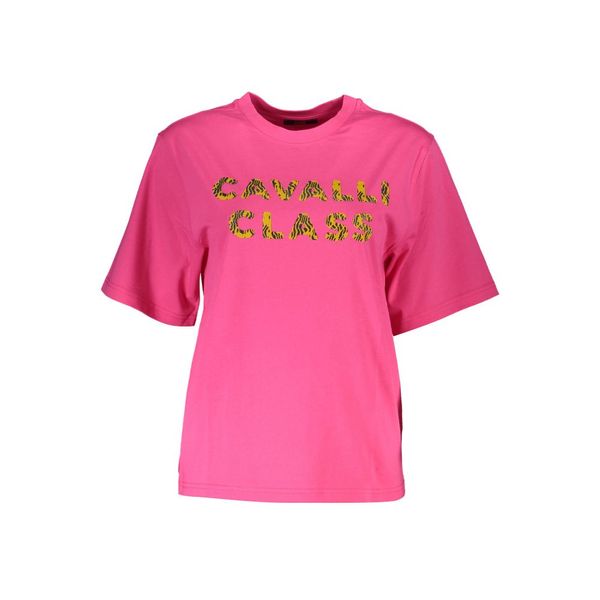Cavalli Class CAVALLI CLASS PINK WOMEN'S SHORT SLEEVE T-SHIRT