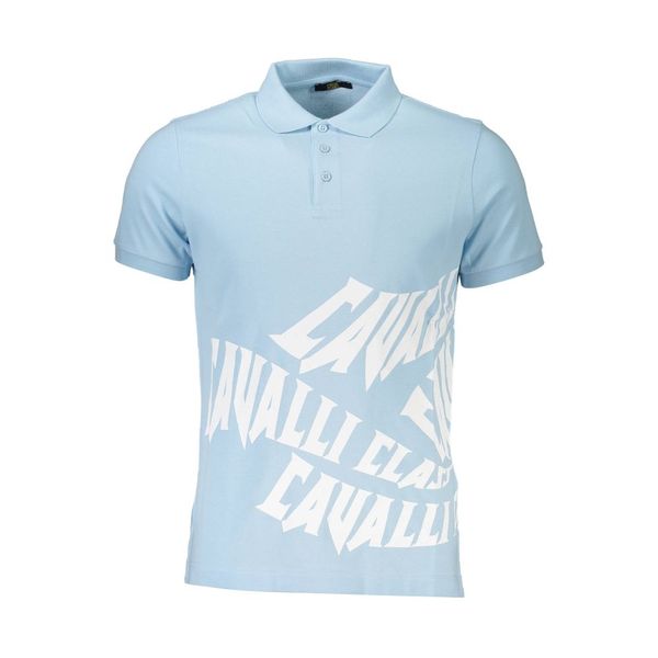 Cavalli Class CAVALLI CLASS POLO SHORT SLEEVE MAN LIGHT BLUE