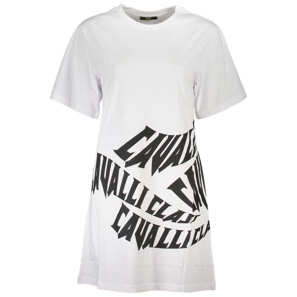 Cavalli Class CAVALLI CLASS WOMEN'S SHORT DRESS WHITE