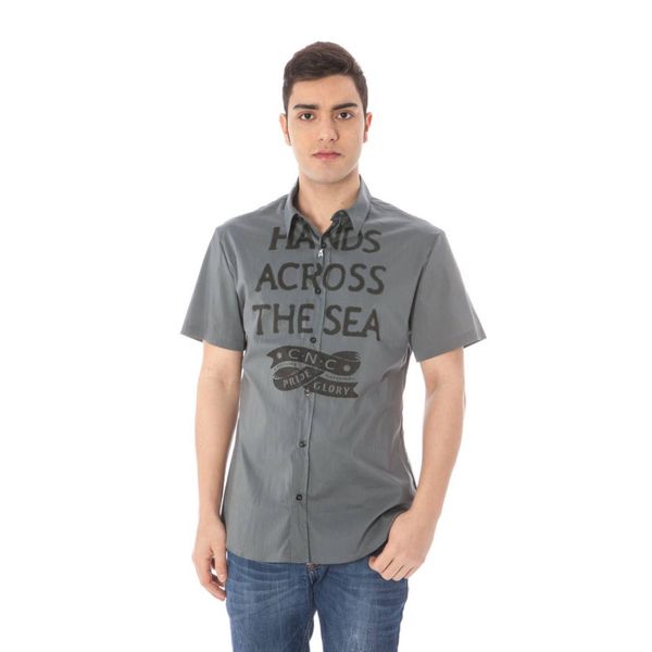Costume national COSTUME NATIONAL SHORT SLEEVE SHIRT FOR MAN GRAY