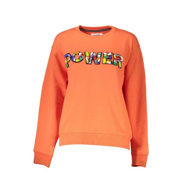 Desigual DESIGUAL ORANGE WOMEN'S SWEATSHIRT WITHOUT ZIP