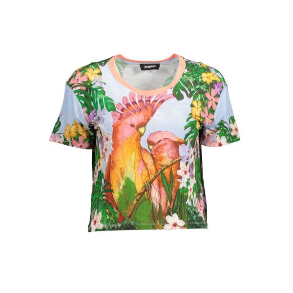 Desigual DESIGUAL WOMEN'S SHORT SLEEVE T-SHIRT LIGHT BLUE