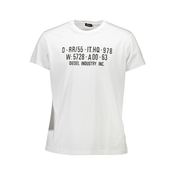 Diesel DIESEL WHITE MEN'S SHORT SLEEVE T-SHIRT