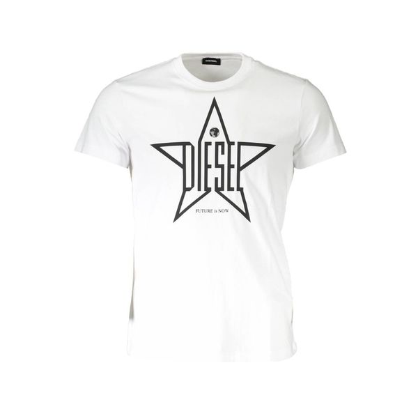 Diesel DIESEL WHITE MEN'S SHORT SLEEVE T-SHIRT