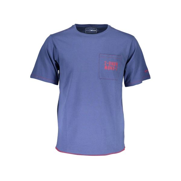 Gas GAS MEN'S BLUE SHORT SLEEVE T-SHIRT