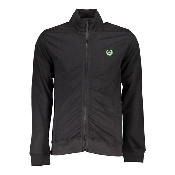 Gian Marco Venturi GIAN MARCO VENTURI MEN'S BLACK ZIPPED SWEATSHIRT