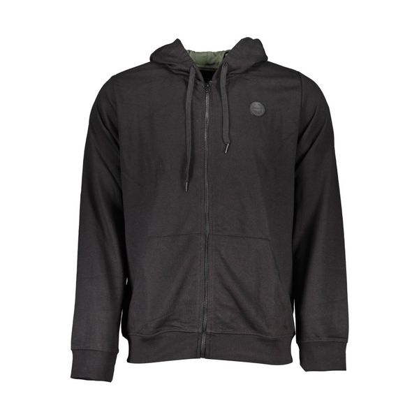 Gian Marco Venturi GIAN MARCO VENTURI MEN'S BLACK ZIPPED SWEATSHIRT
