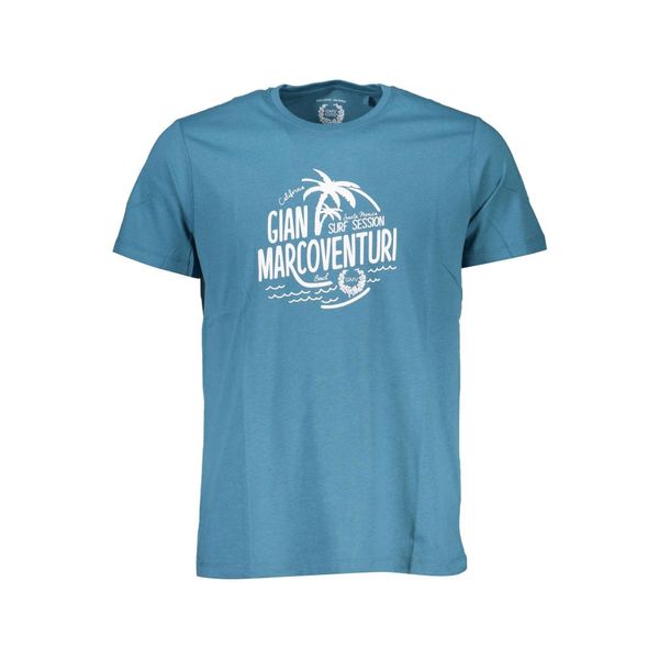 Gian Marco Venturi GIAN MARCO VENTURI MEN'S SHORT SLEEVED T-SHIRT BLUE