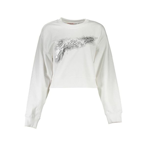 Guess GUESS JEANS SWEATSHIRT WITHOUT ZIP WOMAN WHITE