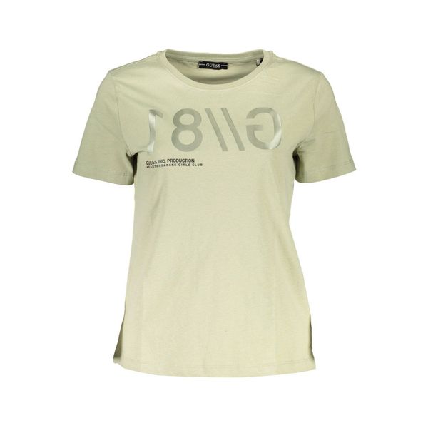 Guess GUESS JEANS WOMEN'S SHORT SLEEVE T-SHIRT GREEN
