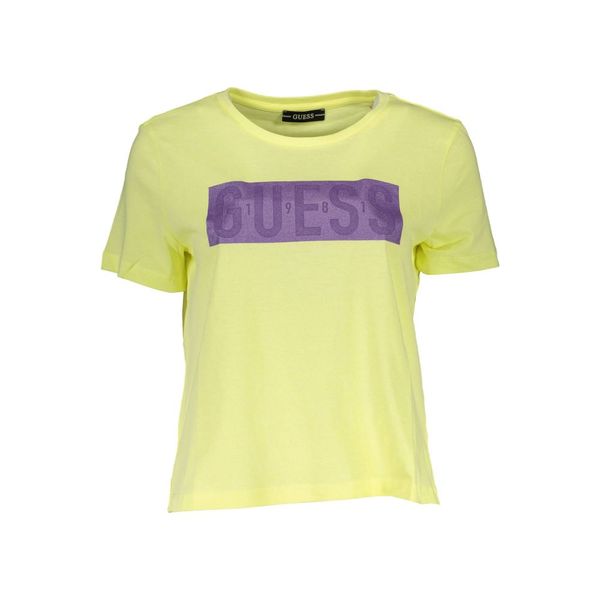 Guess GUESS JEANS WOMEN'S SHORT SLEEVE T-SHIRT YELLOW