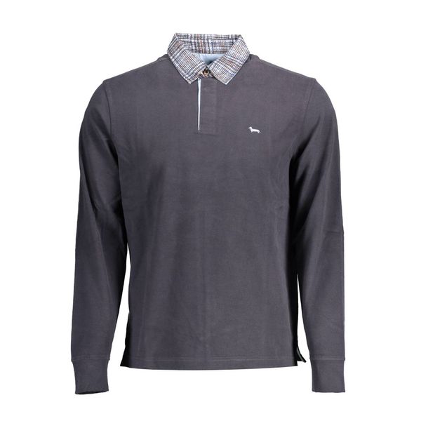 Harmont and Blaine HARMONT &amp; BLAINE BLUE MEN'S LONG SLEEVE POLO SHIRT