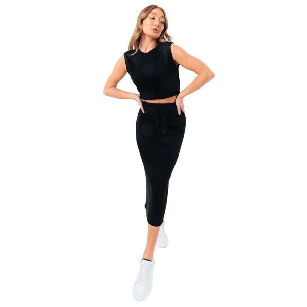 Just Hype Justhype sweat midi skirt loungewear set labon008