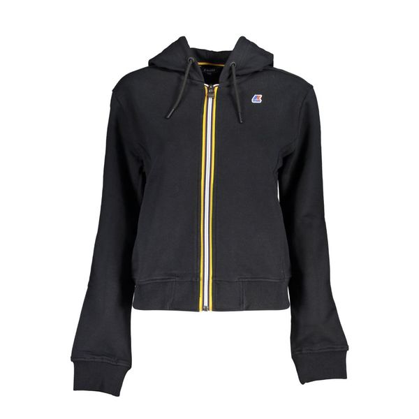 K-Way K-WAY BLACK WOMAN ZIPPED SWEATSHIRT