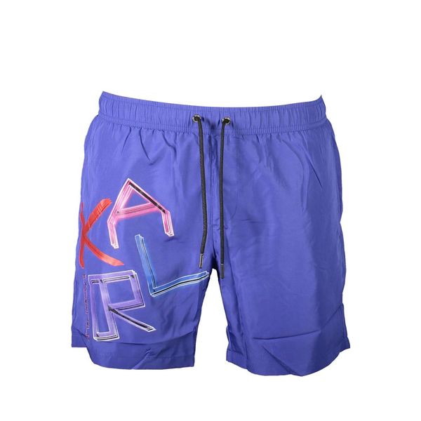 Karl Lagerfeld KARL LAGERFELD BEACHWEAR MEN'S BOTTOM SWIMSUIT BLUE