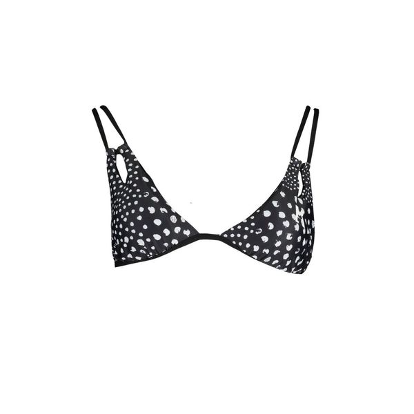 Karl Lagerfeld KARL LAGERFELD BEACHWEAR TOP WOMEN'S COSTUME BLACK