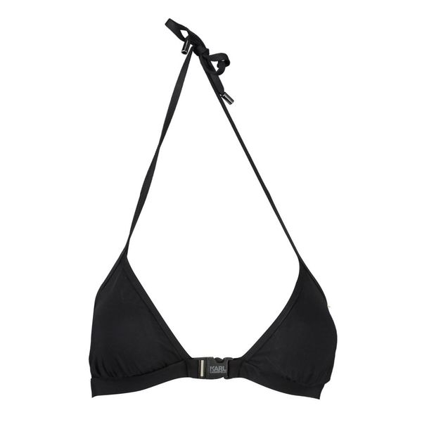 Karl Lagerfeld KARL LAGERFELD BEACHWEAR TOP WOMEN'S COSTUME BLACK
