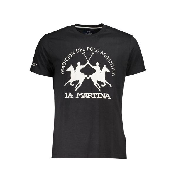 La Martina LA MARTINA BLACK MAN SHORT SLEEVE T-SHIRT