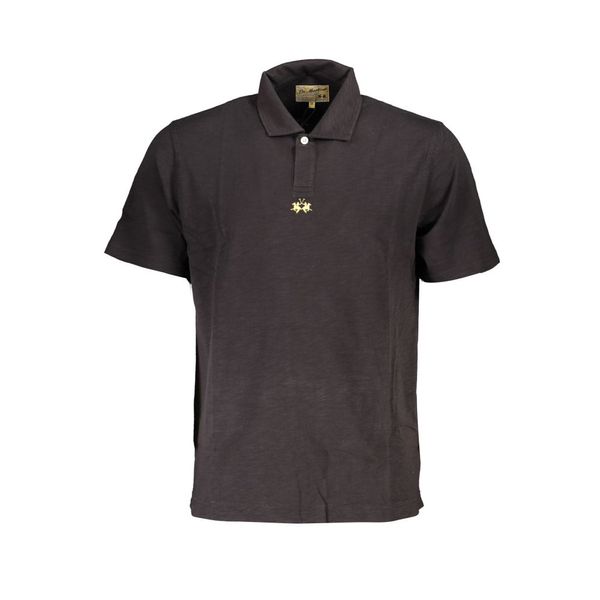La Martina LA MARTINA MEN'S BLACK SHORT SLEEVED POLO SHIRT