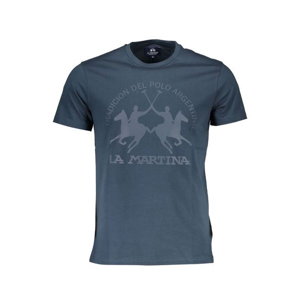 La Martina LA MARTINA MEN'S BLUE SHORT SLEEVE T-SHIRT