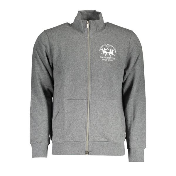 La Martina LA MARTINA MEN'S GRAY ZIPPED SWEATSHIRT