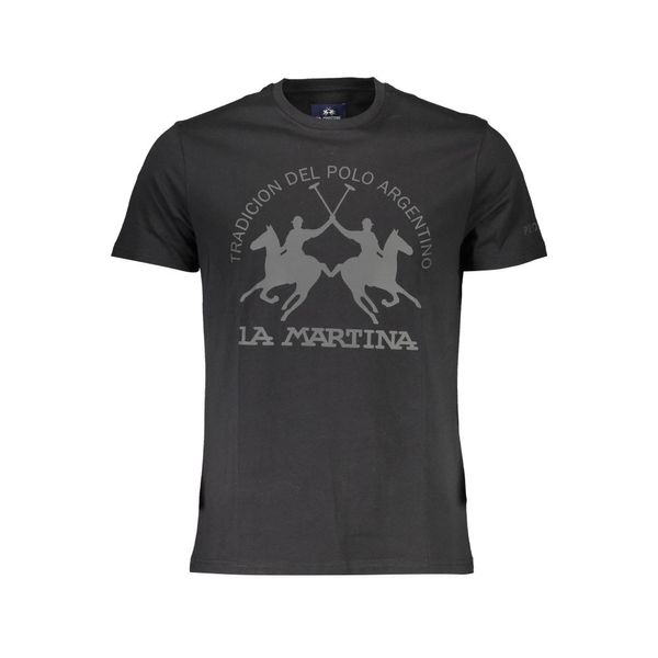 La Martina LA MARTINA MEN'S SHORT SLEEVE T-SHIRT BLACK