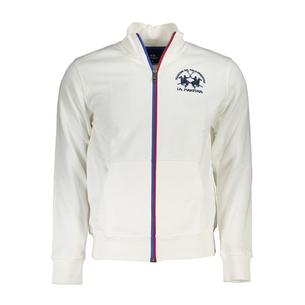 La Martina LA MARTINA MEN'S WHITE ZIP SWEATSHIRT