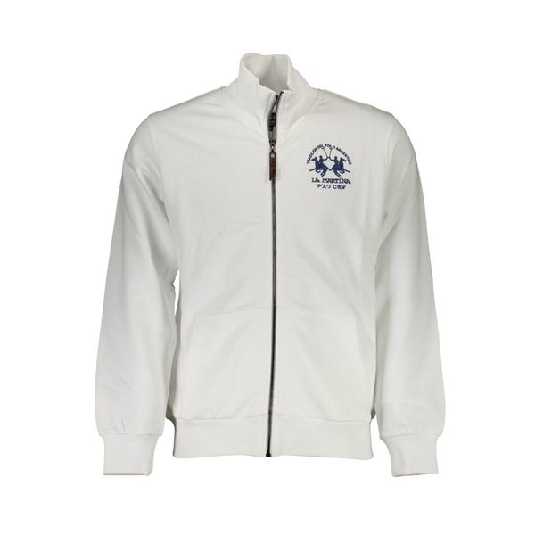 La Martina LA MARTINA SWEATSHIRT WITH ZIP MAN WHITE